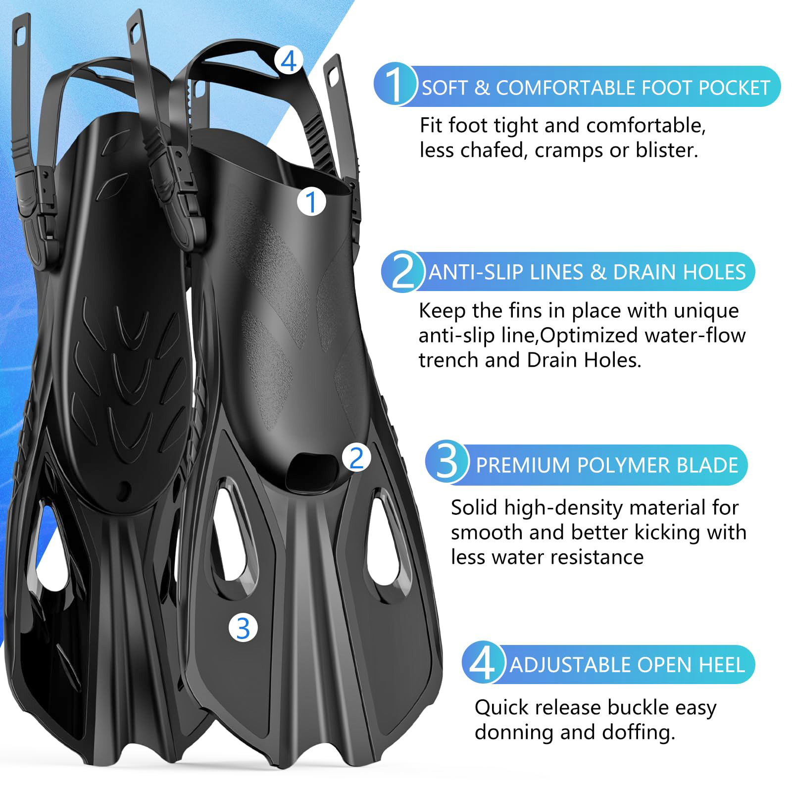 Набор ласт для подводного плав – обзор и цена Freediving Mask Set